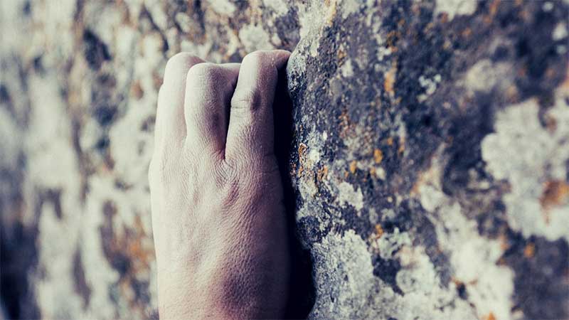 gripping rock